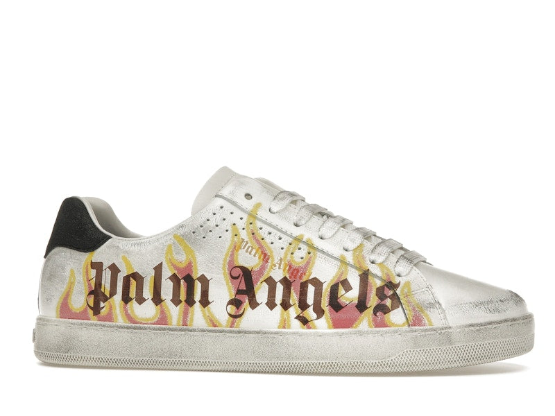 Palm Angels Palm One Low-Top Flame Print White Multi