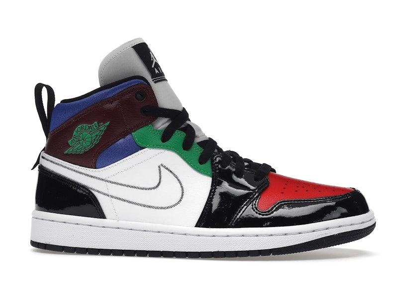 Jordan 1 Mid SE Black White Multi-Color (Women's)