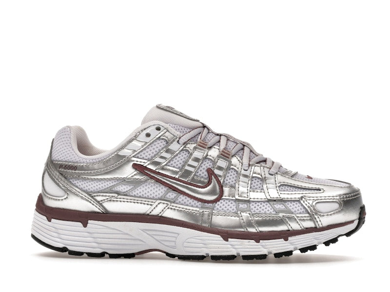 Nike P-6000 White Metallic Silver Tattoo (Women's)