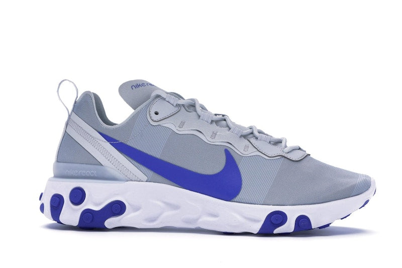 Nike React Element 55 Pure Platinum Racer Blue