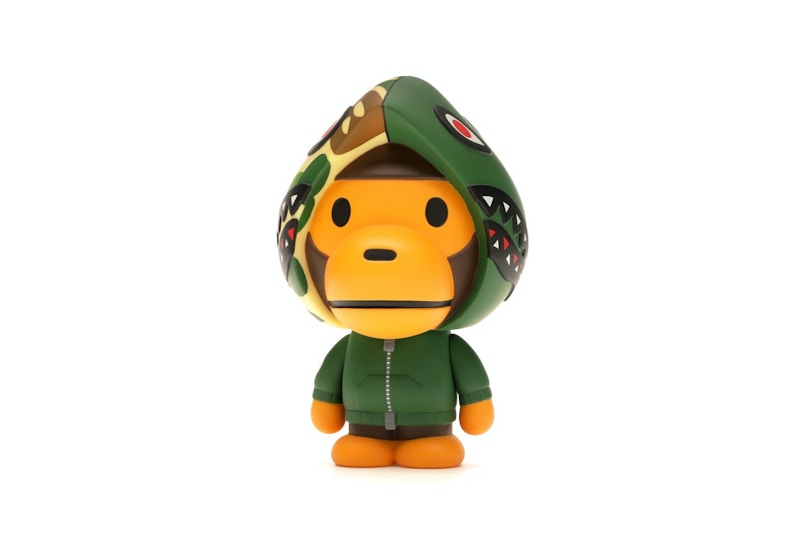 BAPE Baby Milo Shark Hoodie Vinyl Toy Green