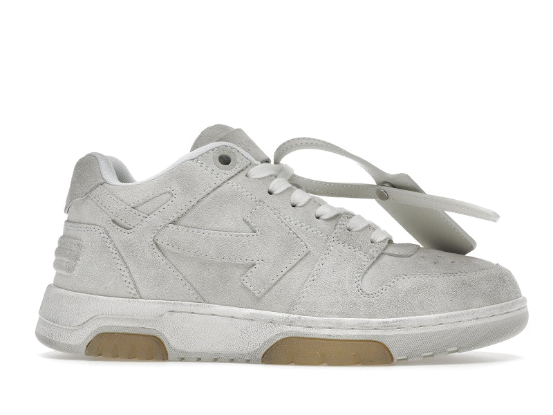 OFF-WHITE Out Of Office OOO Low Tops Vintage Suede Destressed White