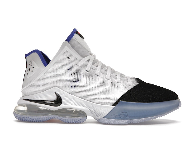 Nike LeBron 19 Low White Medium Blue Siren Red Black