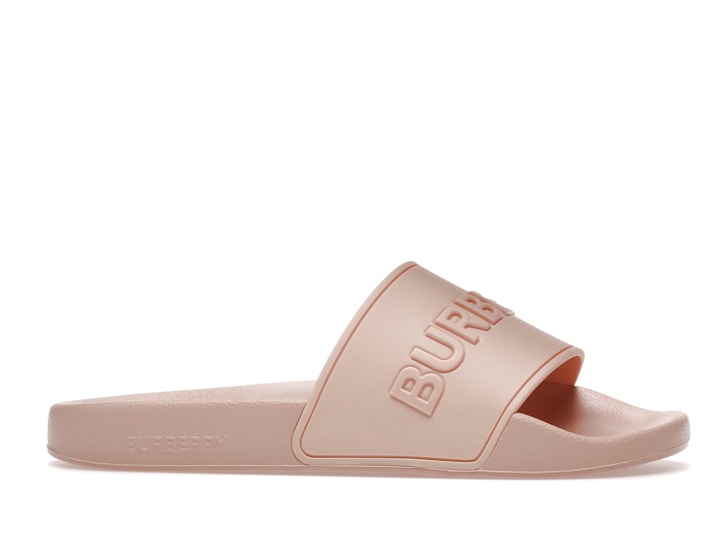 Burberry Embossed Logo Slides Peach Pink (Women's)