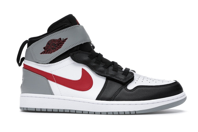 Jordan 1 High FlyEase Black Particle Grey Gym Red