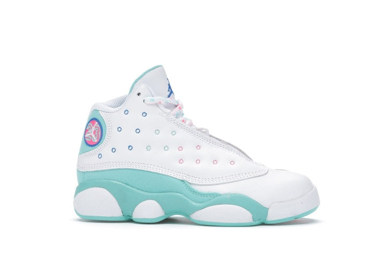 Jordan 13 Retro White Soar Green Pink (PS)