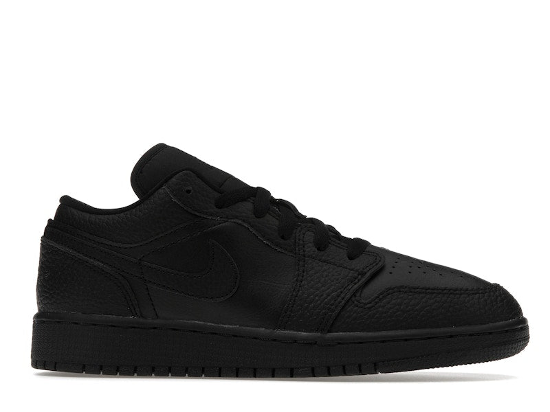 Jordan 1 Low Tumbled Leather Black (GS)