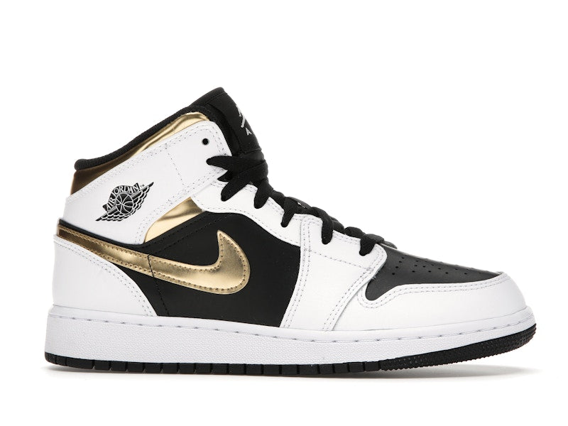 Jordan 1 Mid White Gold Black (GS)