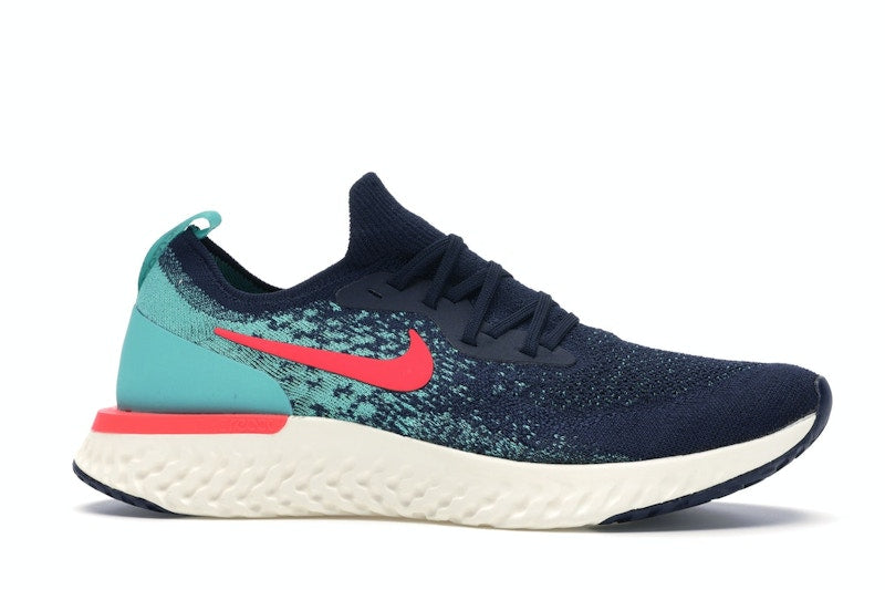 Nike Epic React Flyknit College Navy Hyper Jade