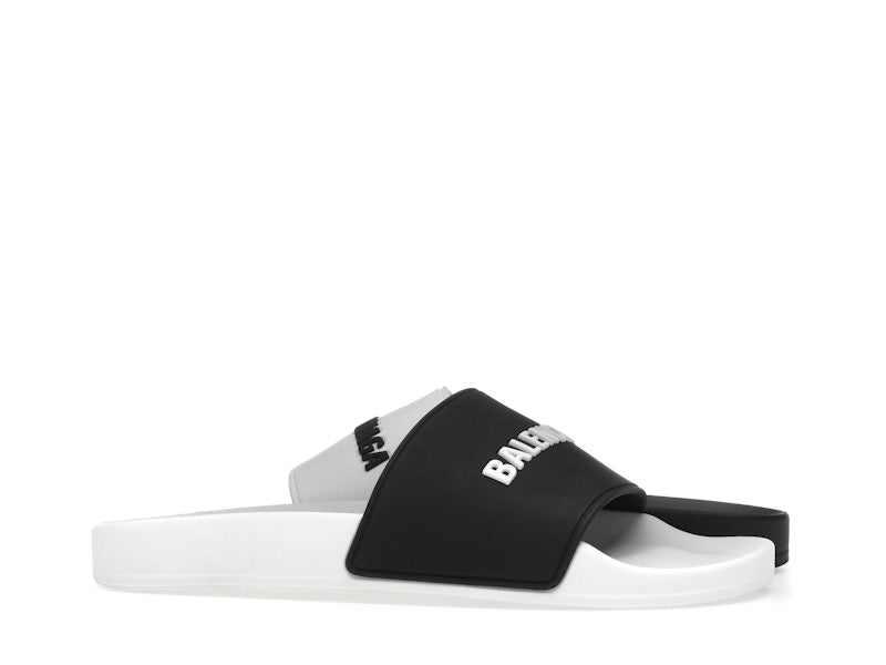 Balenciaga Pool Slides White Black (Women's)