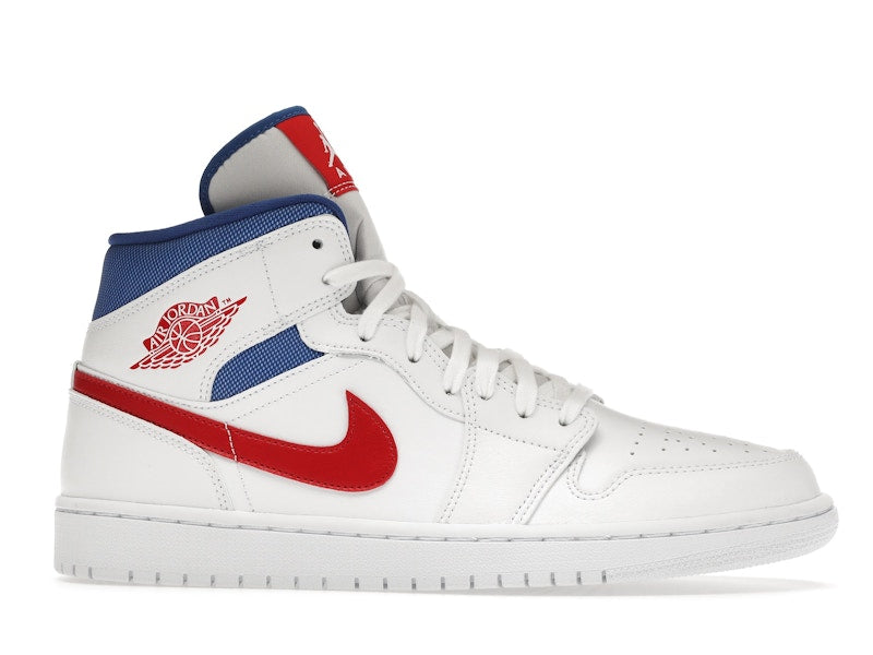 Jordan 1 Mid White Red Royal (Women's)