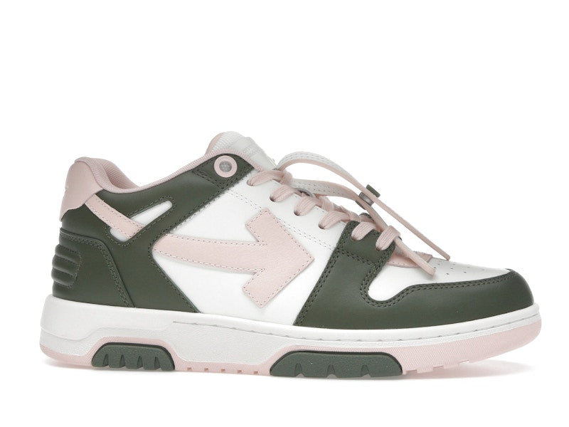 OFF-WHITE Out Of Office OOO Low Tops White Green Pink (Women's)