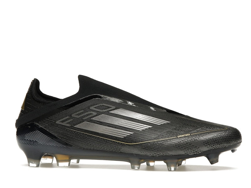 adidas F50 Elite Laceless FG Core Black Iron Metallic Gold Metallic