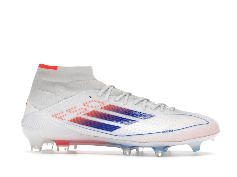 adidas F50 Elite Mid FG Cloud White Lucid Blue Solar Red (Women's)