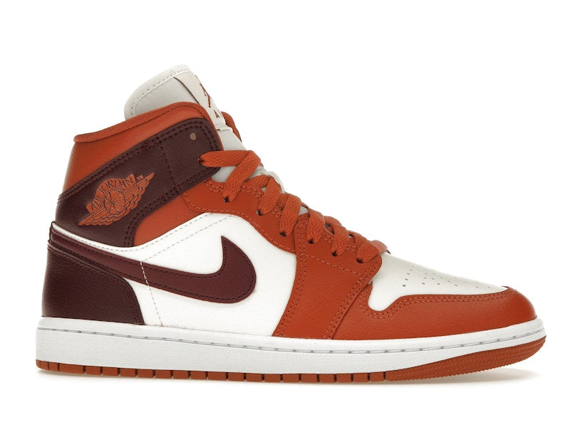 Jordan 1 Mid Dusty Peach Night Maroon (Women's)