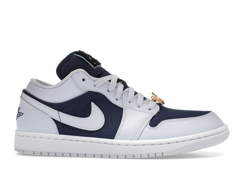 Jordan 1 Low SE Football Grey White Gym Red Midnight Navy (Women's)