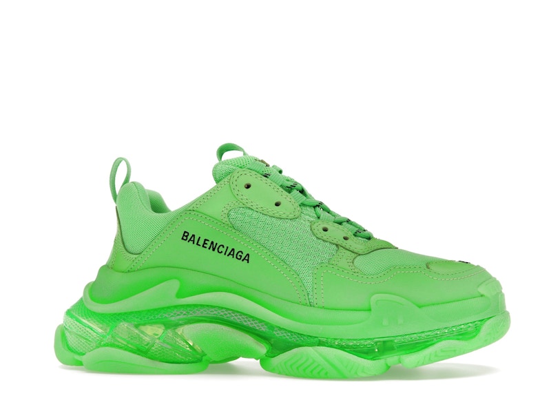 Balenciaga Triple S Soft Neon Green Clear Sole (Women's)