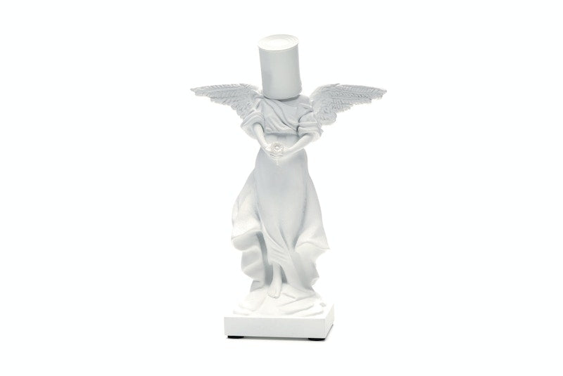 Banksy Bucket On Head Figure White