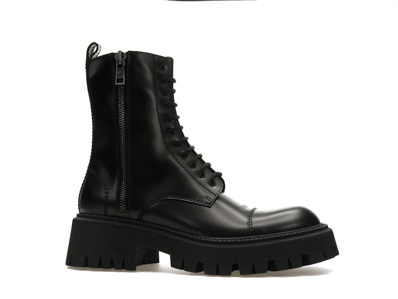 Balenciaga Tractor 20mm Zip Up Boot Black