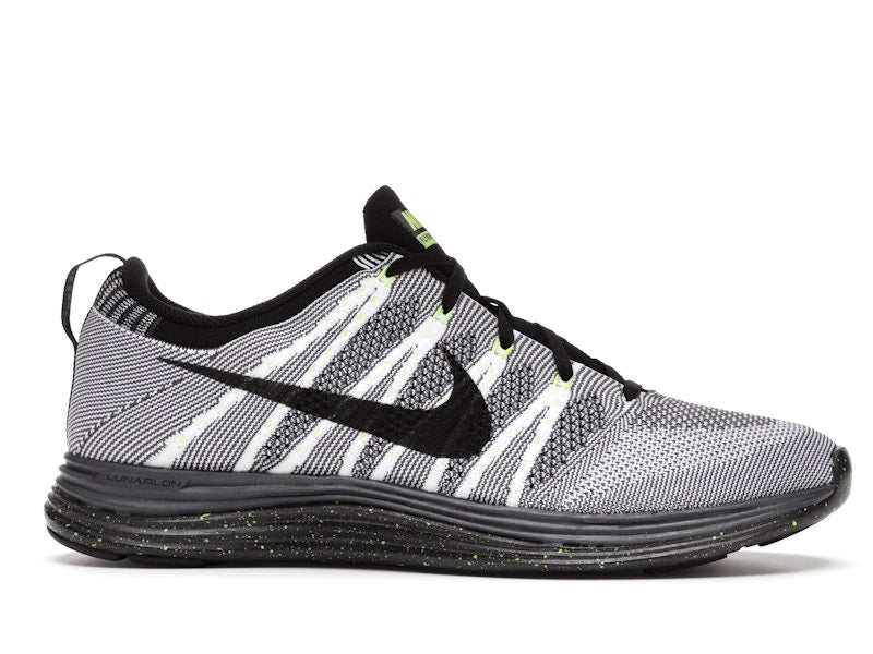 Nike Flyknit Lunar1+ White Black Volt