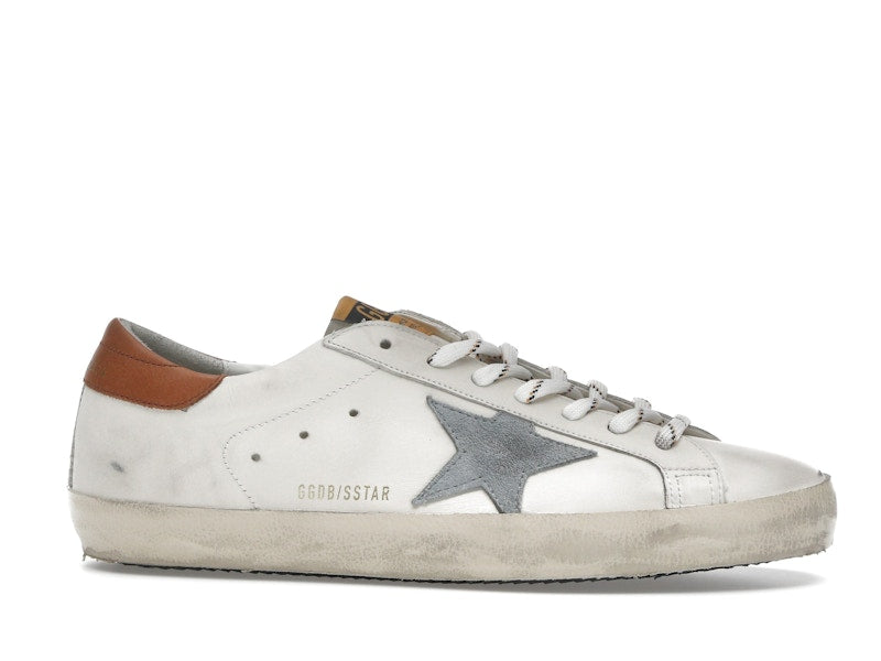 Golden Goose Super-Star White Grey Brown Heel Tab
