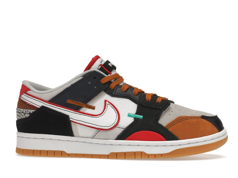 Nike Dunk Low Scrap Black Grey University Red