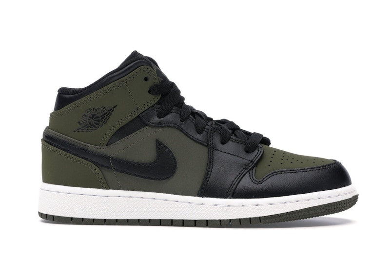 Jordan 1 Mid Olive Canvas Black (GS)