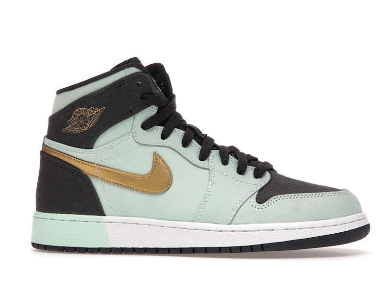 Jordan 1 Retro High Mint Foam Anthracite Metallic Gold (GS)