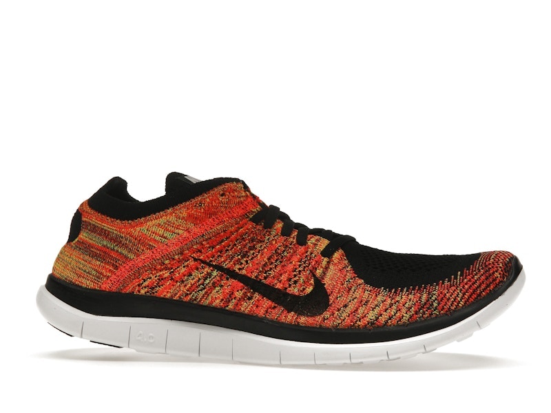 Nike Free Flyknit 4.0 Black Volt Bright Crimson