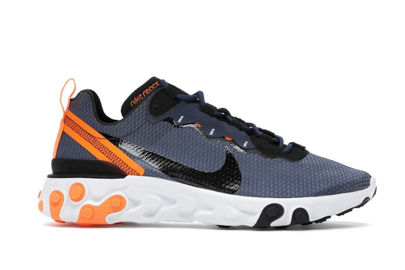 Nike React Element 55 SE Midnight Navy Total Orange