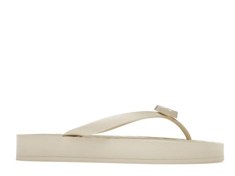 Gucci Chevron Thong Sandal White Rubber