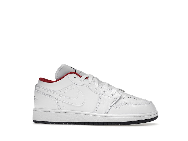 Jordan 1 Low White Gym Red Black (GS)
