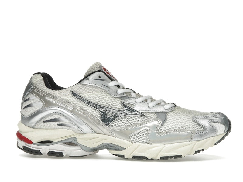 Mizuno Wave Rider 10 White Black Rythmic Red