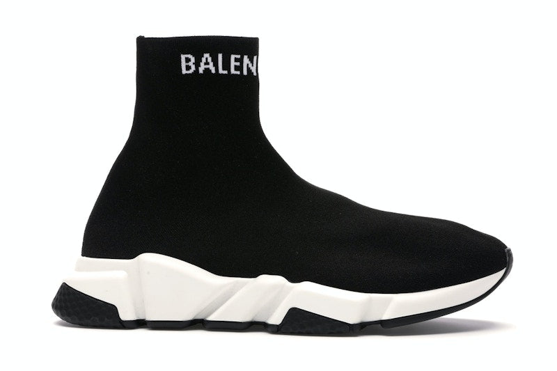 Balenciaga Speed Sock Slip-On Black White