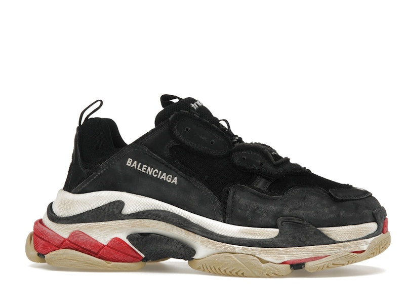 Balenciaga Triple S DIY Black Red White