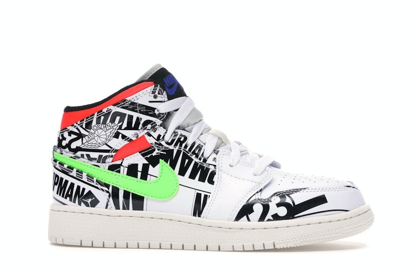 Jordan 1 Mid All Over Logos (GS)