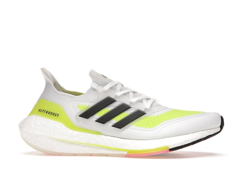 adidas Ultra Boost 21 White Solar Yellow