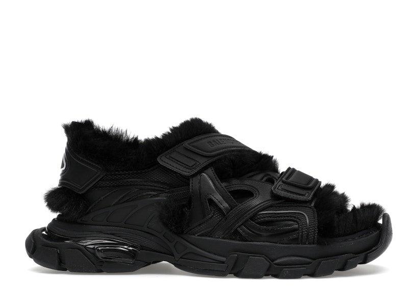 Balenciaga Track Sandal Fake Fur Black (Women's)