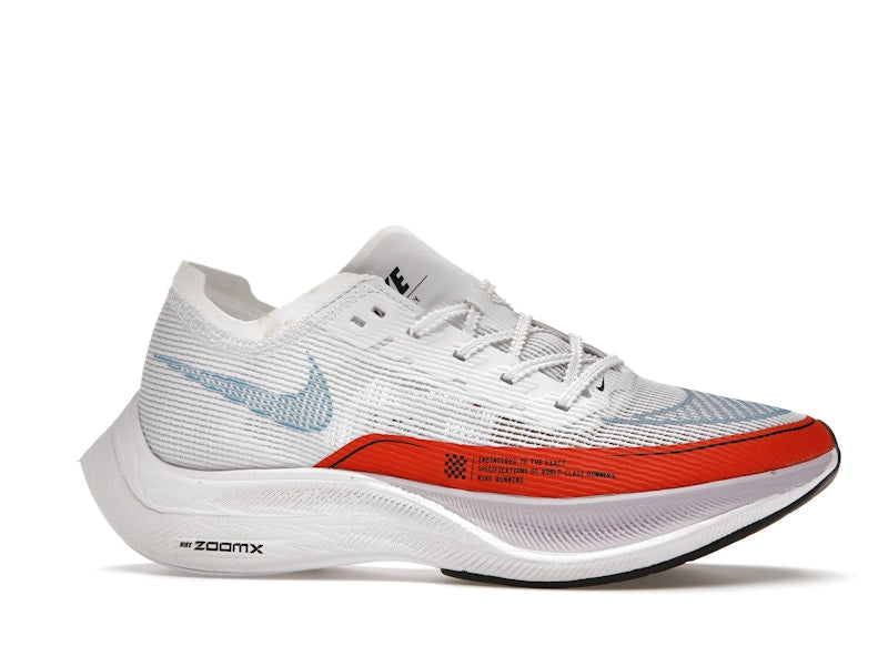 Nike ZoomX Vaporfly Next% 2 White Laser Blue Rush Orange