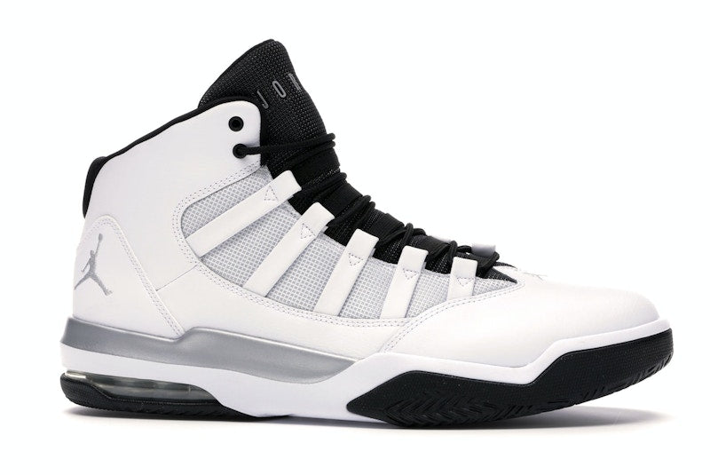 Jordan Max Aura White Metallic Silver Black