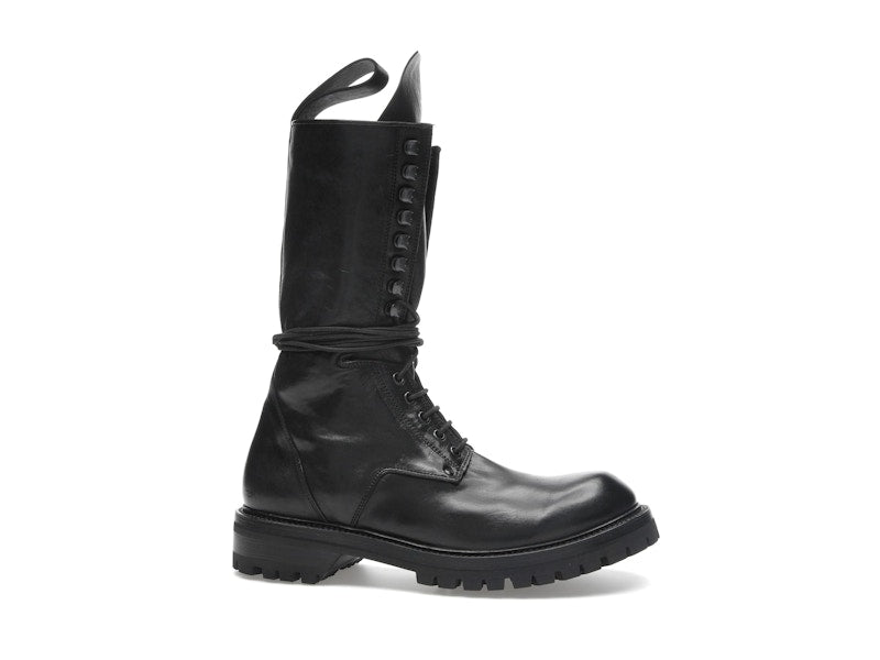 Rick Owens Army Laced Boot Black