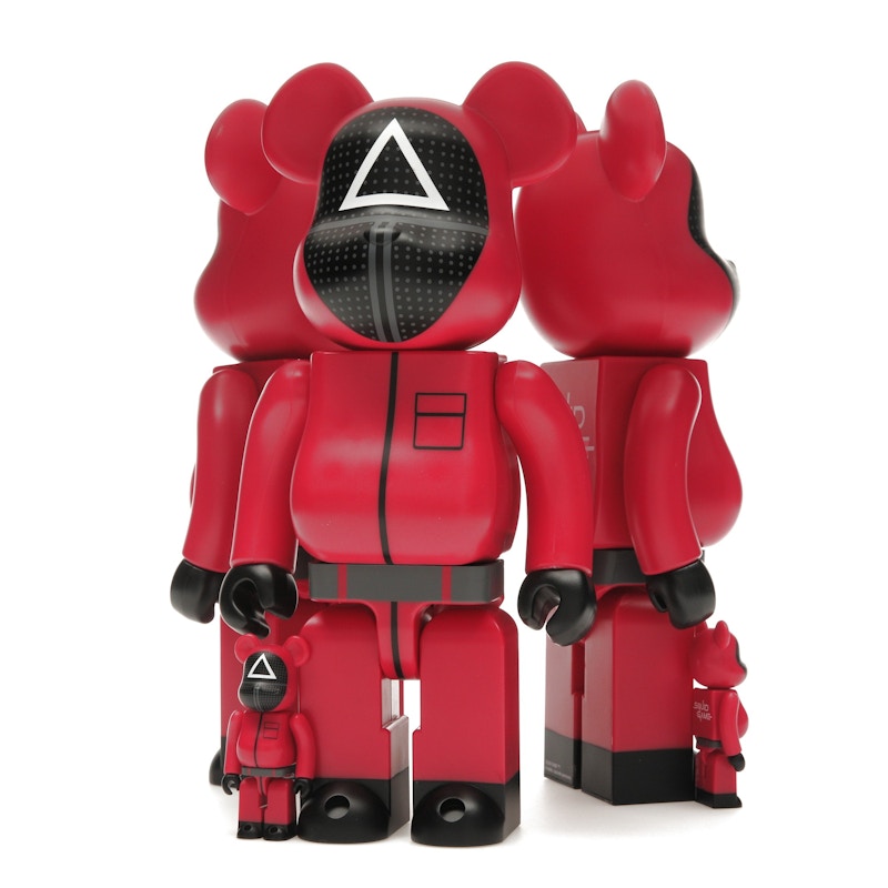 Bearbrick x Squid Game Guard (Circle/Triangle/Square) 100% & 400% Set of 3