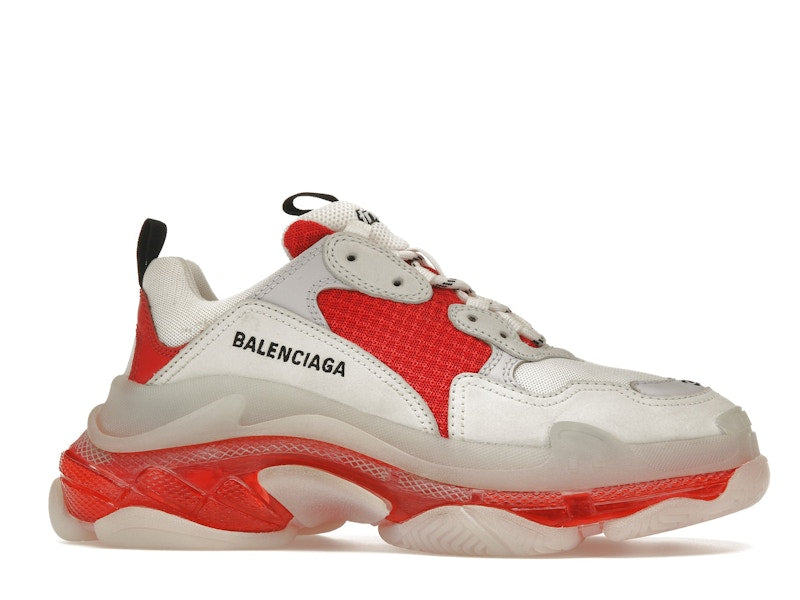 Balenciaga Triple S Clear Sole White Red