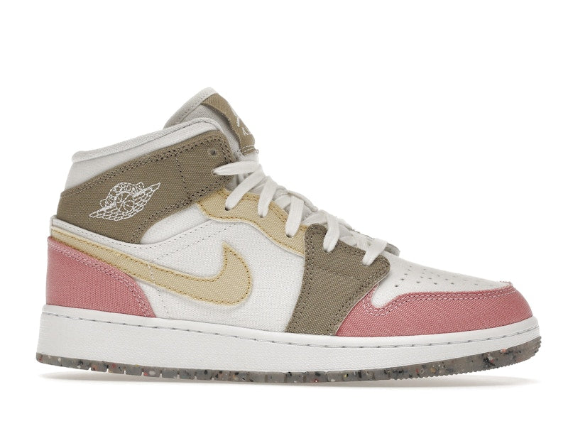 Jordan 1 Mid SE Pastel Vivid Green Grind (GS)