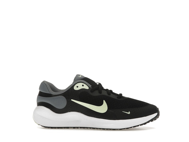Nike Revolution 7 Black Smoke Grey White Barely Volt (GS)