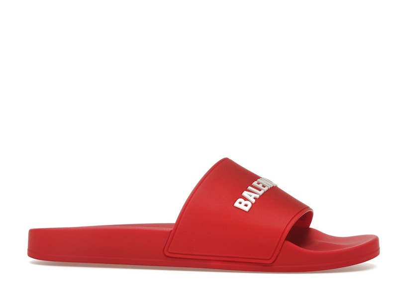 Balenciaga Pool Slide Red White