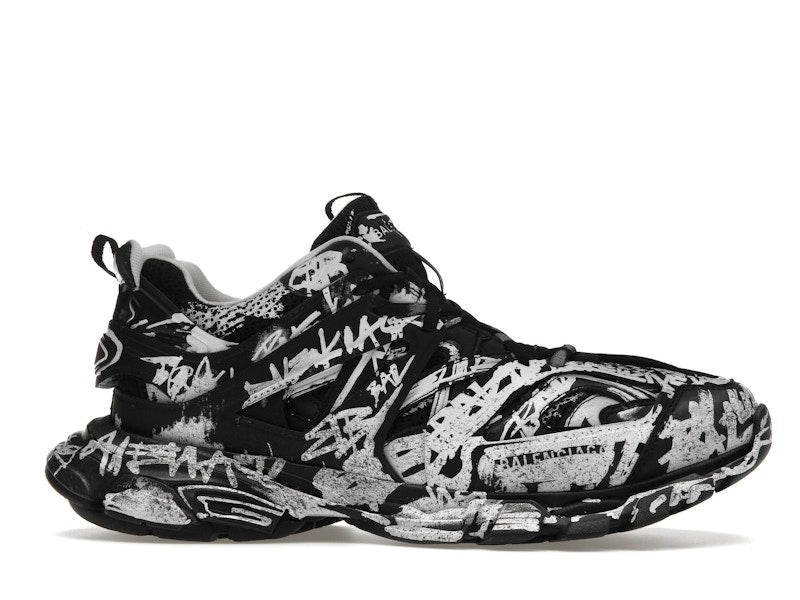 Balenciaga Track Graffiti Black White