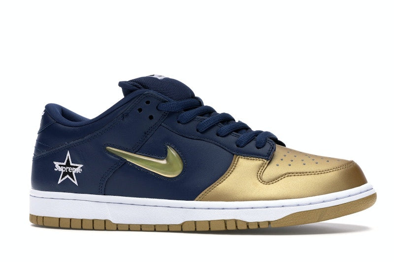 Nike SB Dunk Low Supreme Jewel Swoosh Gold