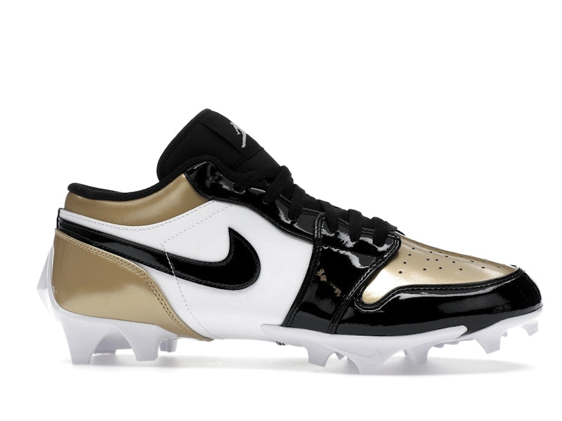 Jordan 1 Low TD Cleat Patent Gold Toe