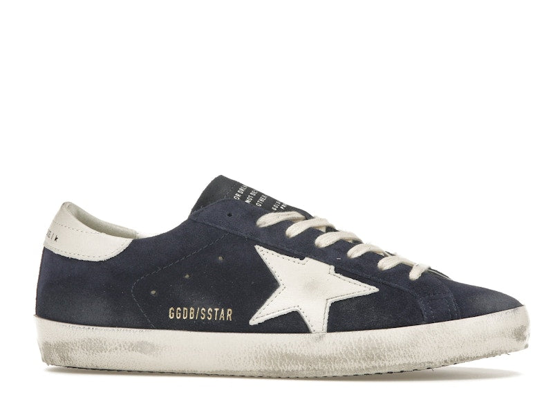 Golden Goose Super-Star Navy Suede White